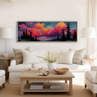 Crimson Skies Over Silent Pines