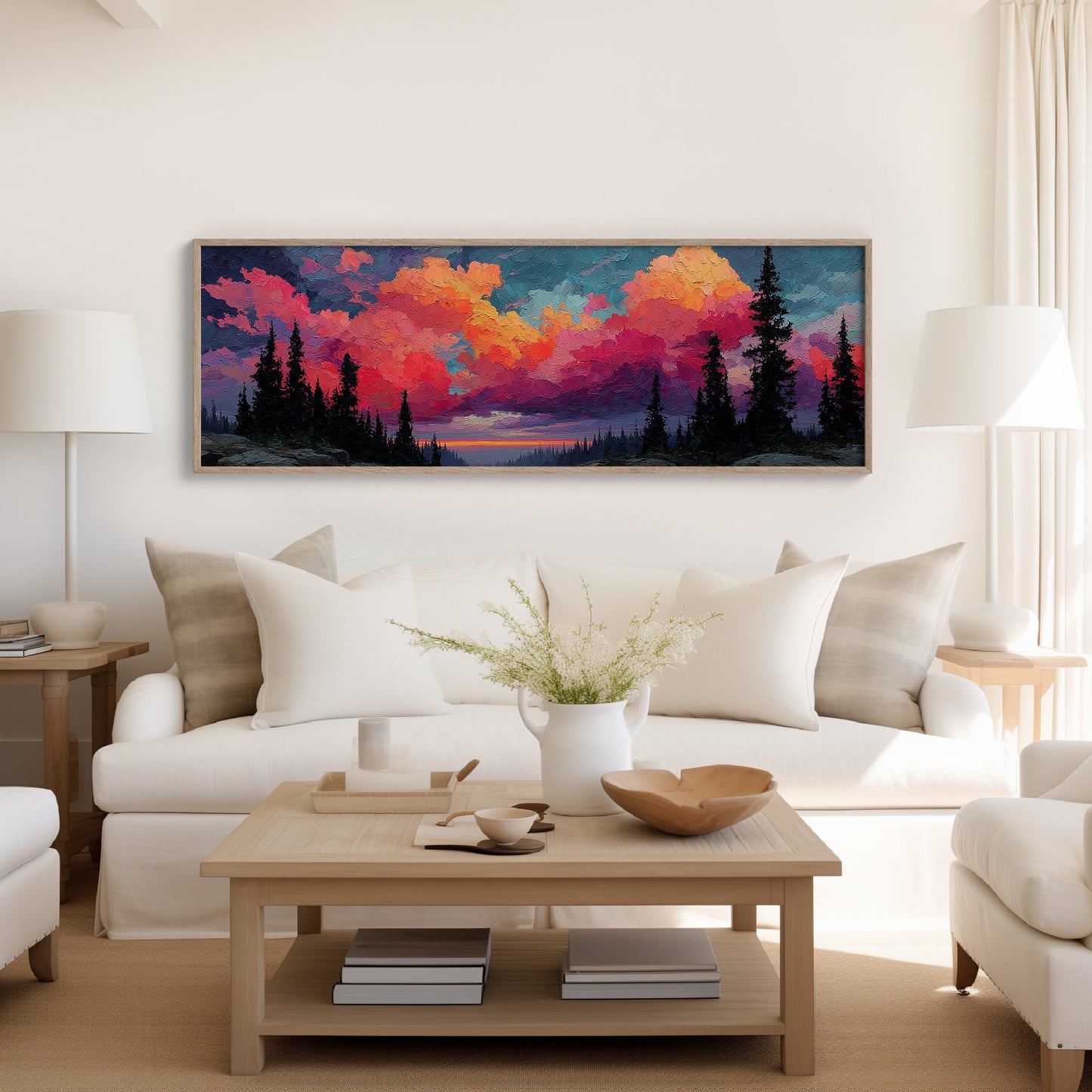 Crimson Skies Over Silent Pines