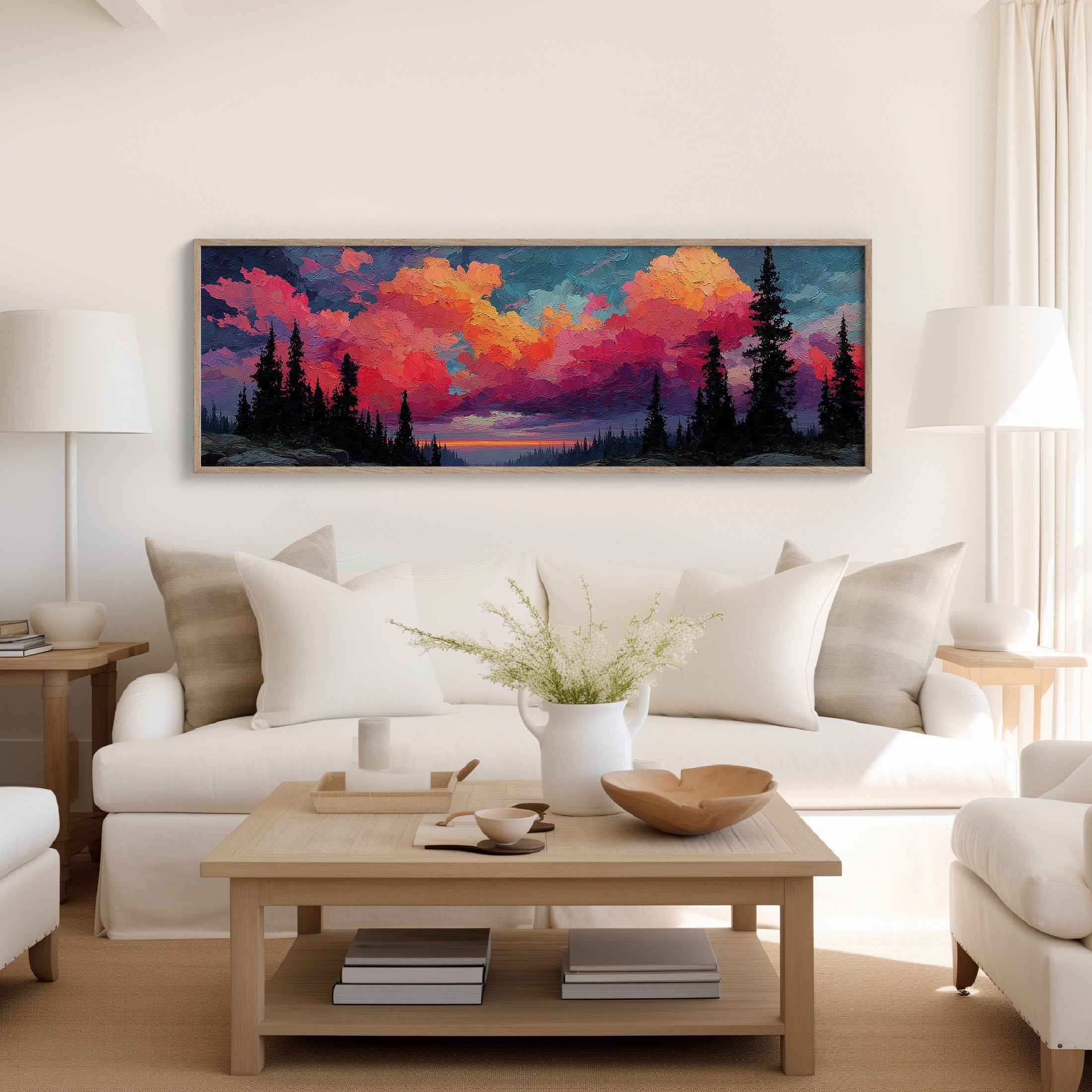 Crimson Skies Over Silent Pines