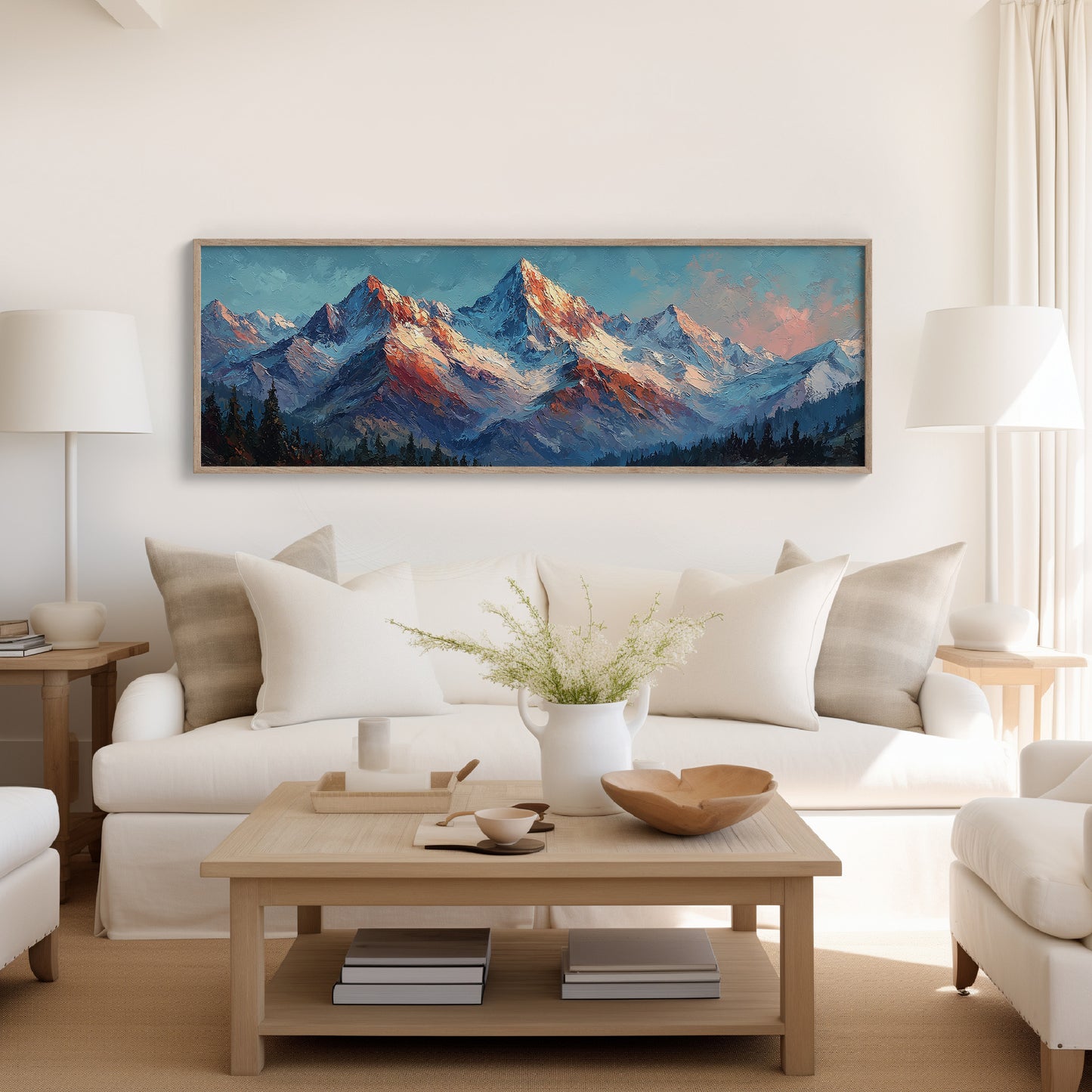 Crimson Light on Alpine Peaks