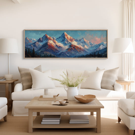 Crimson Light on Alpine Peaks