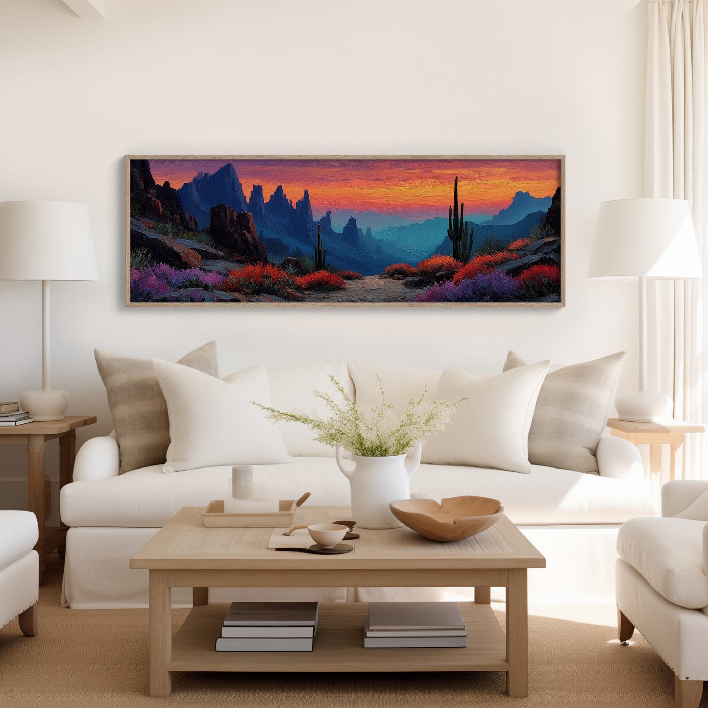 Desert Glow Beyond the Cliffs