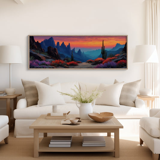 Desert Glow Beyond the Cliffs