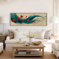 Petals Adrift on Teal Currents