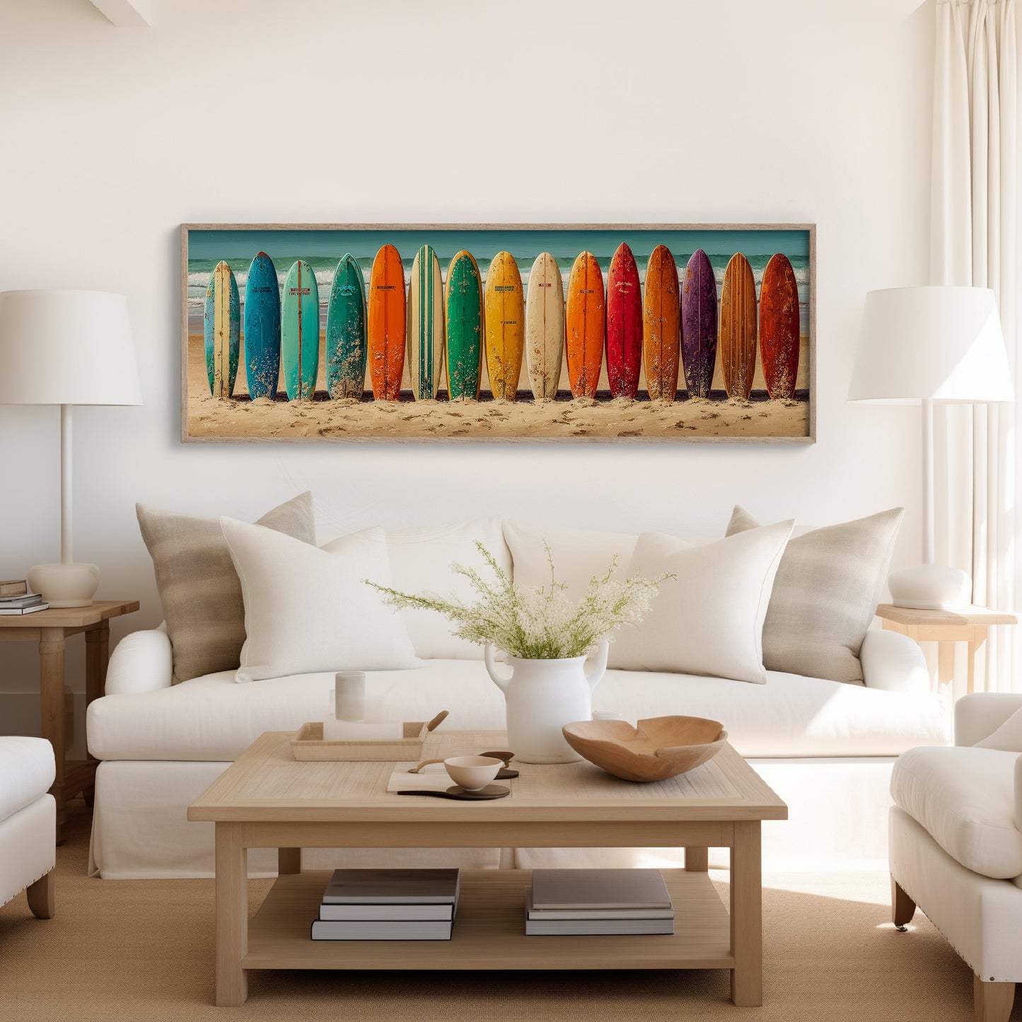 Vintage Surfboard Rainbow