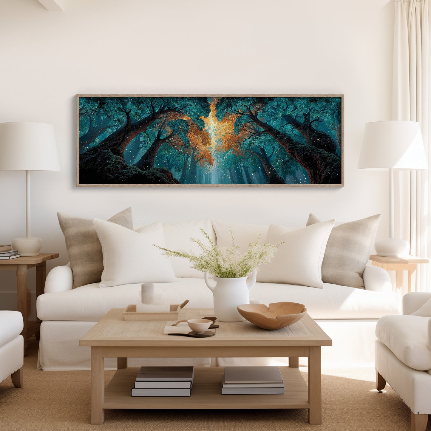 Golden Light Through the Enchanted Forest