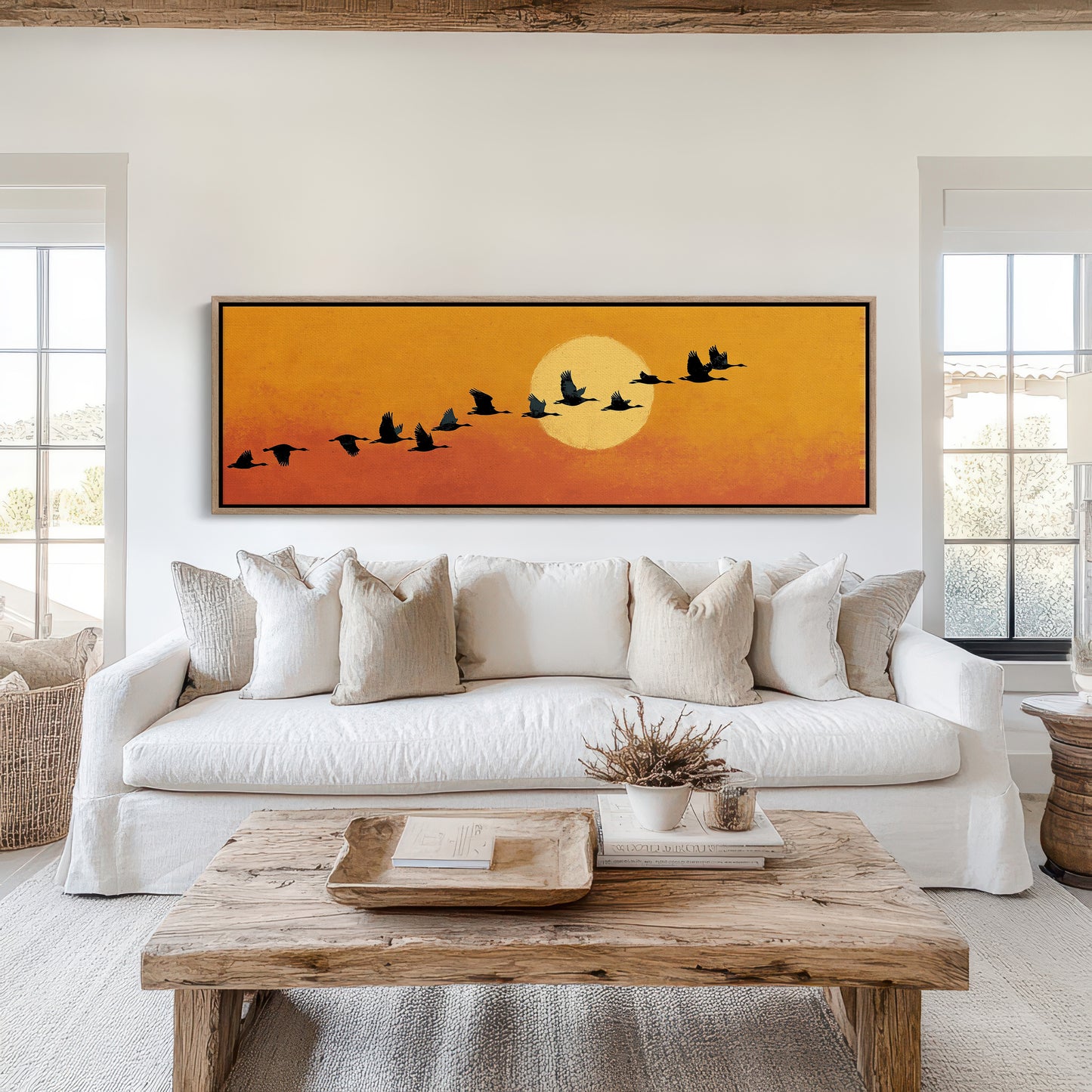 Wild Geese Across the Setting Sun