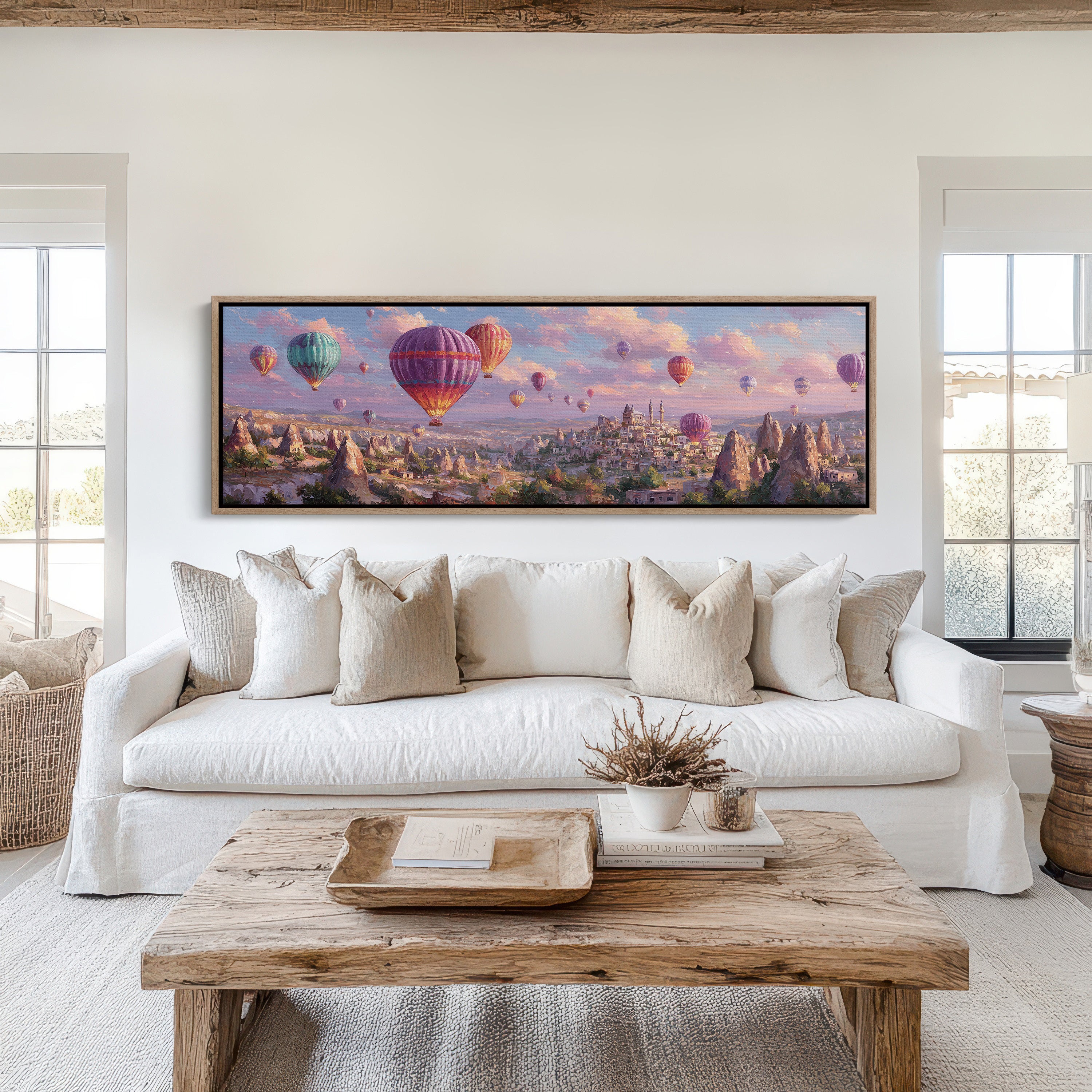 Balloons Rising Over Stone Valleys