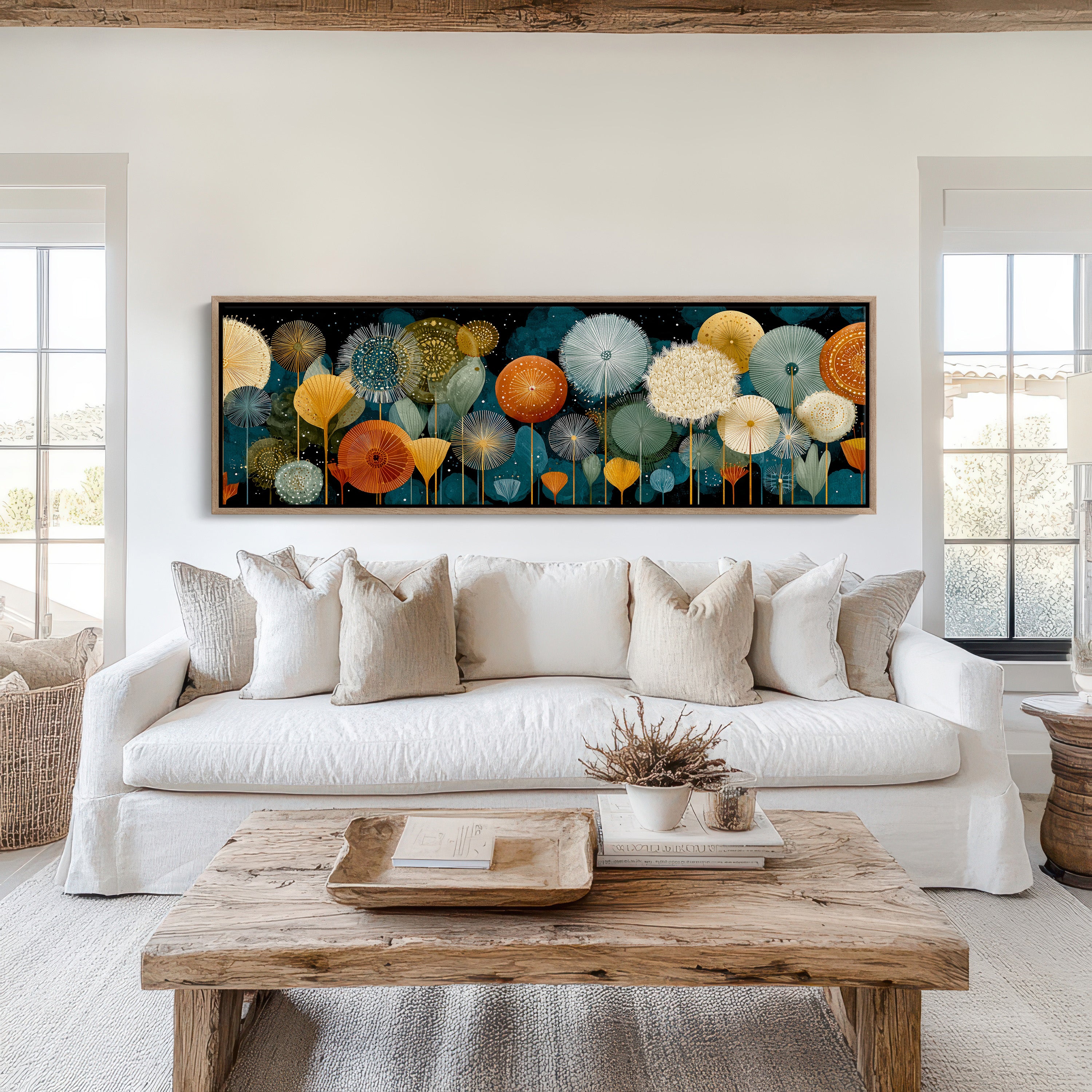 Midnight Garden Of Radiant Blooms