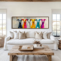 Colorful Greyhounds In Modern Pop Style