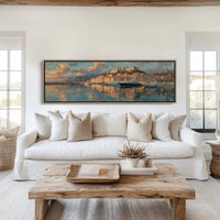 Golden Harbor at Mediterranean Sunset