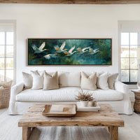 White Herons in Silent Flight