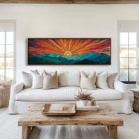 Radiant Sunrise Over Quiet Peaks