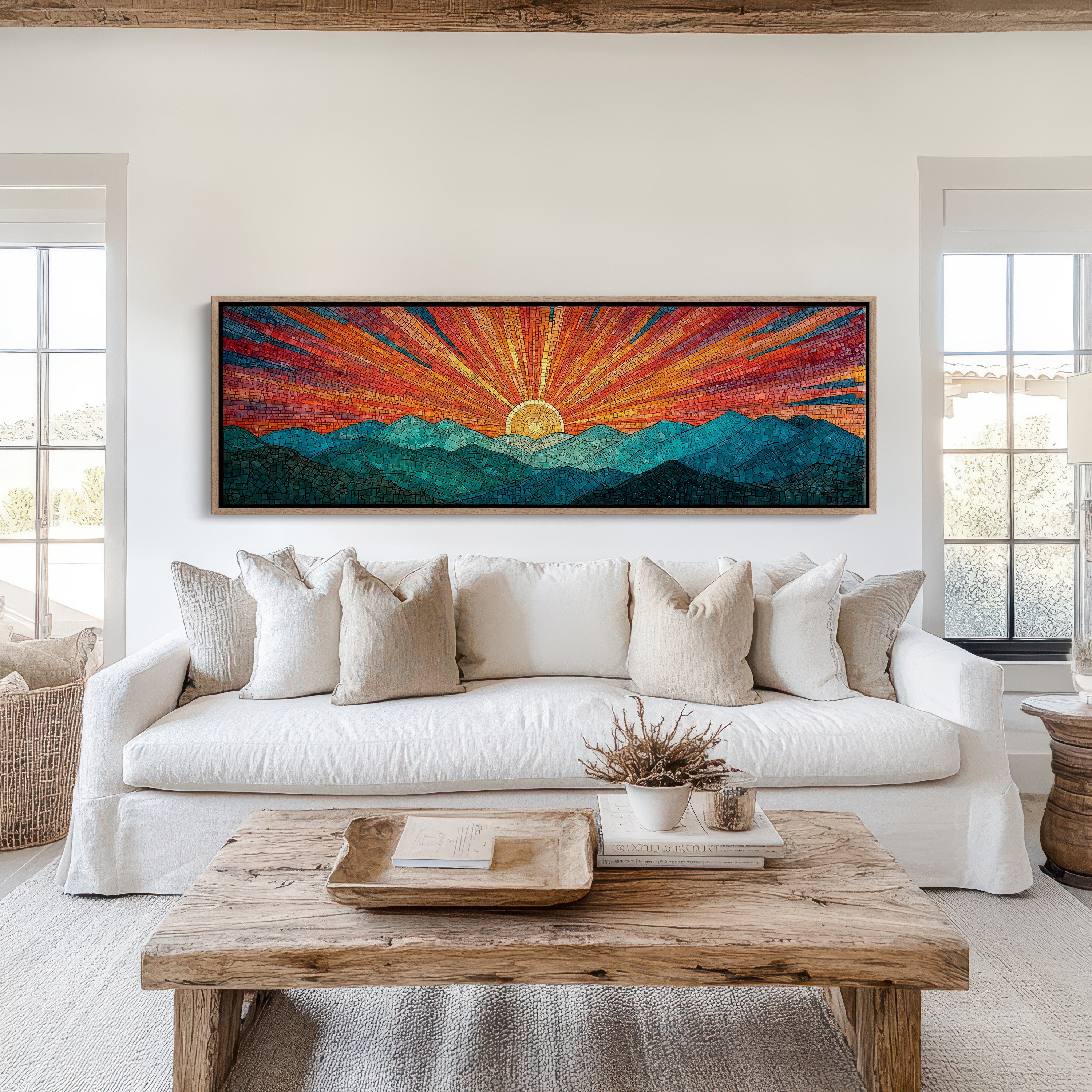 Radiant Sunrise Over Quiet Peaks