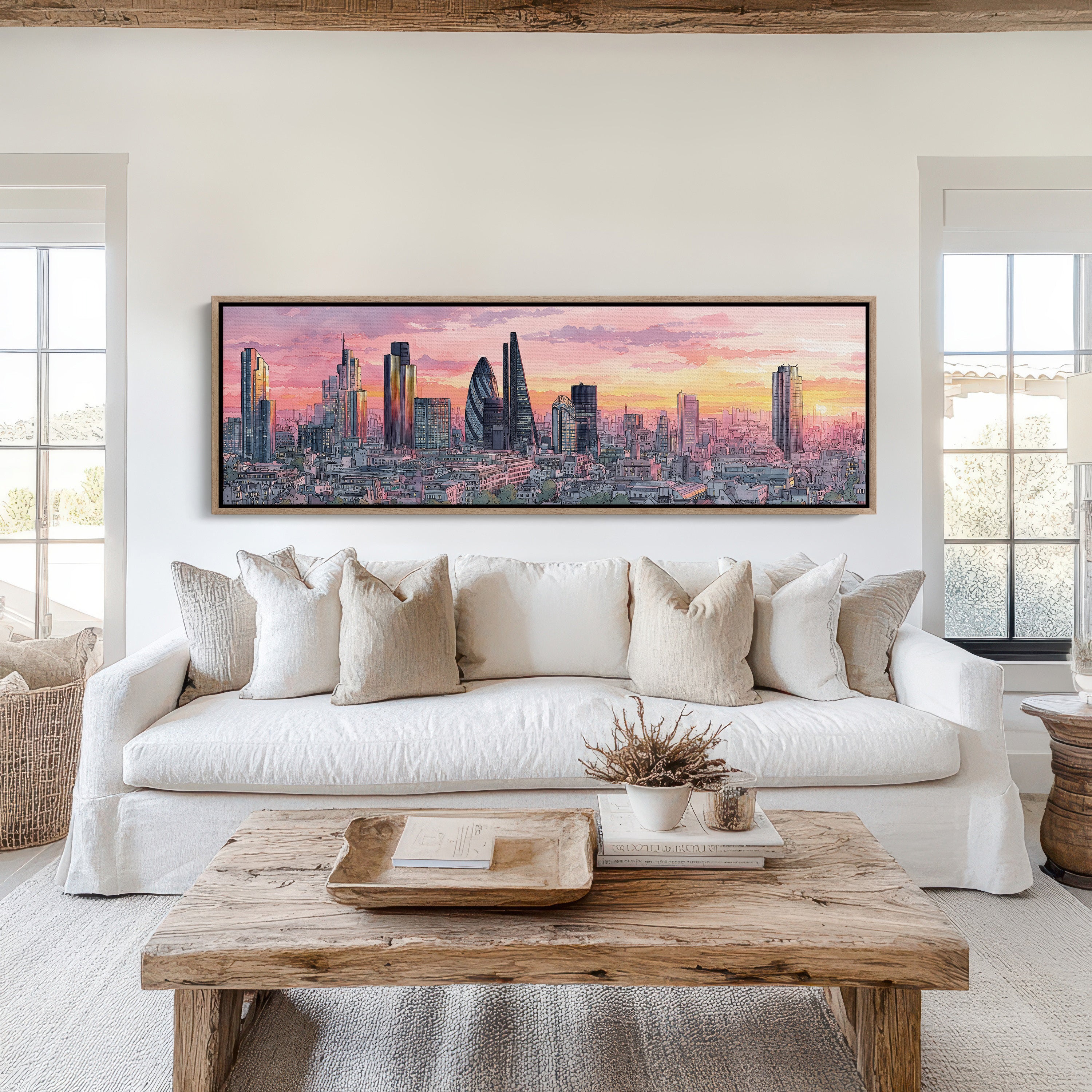 London Skyline In Sunset Glow