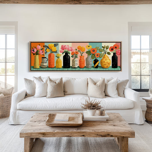 Vases of Sunlit Garden Color