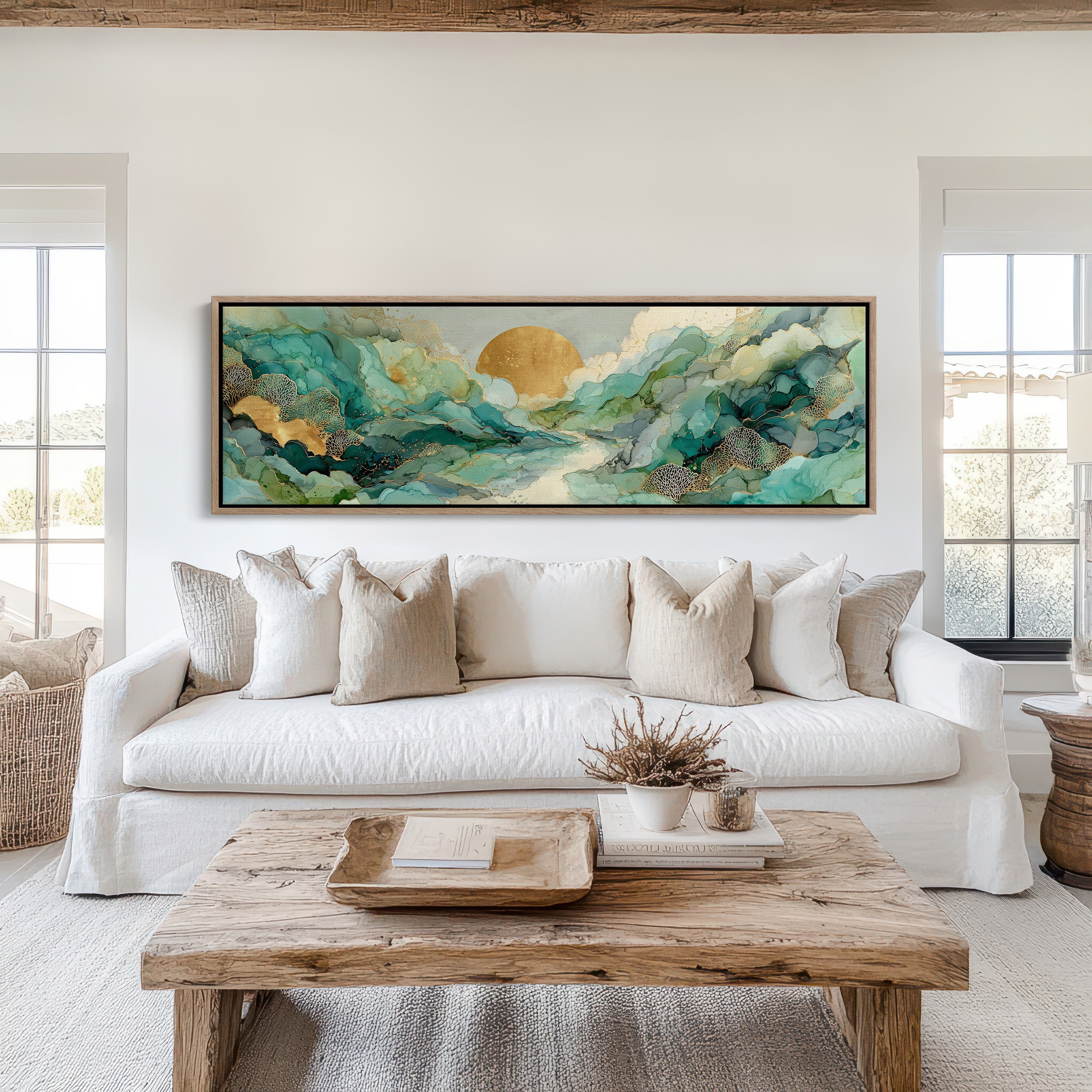 Golden Sun Over Emerald Tides