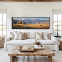 Golden Fields Beneath Mountain Peaks