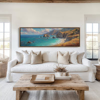 Golden Cliffs Above The Turquoise Sea