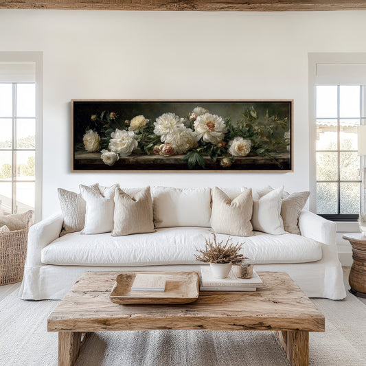 White Peonies In Shadowed Stillness