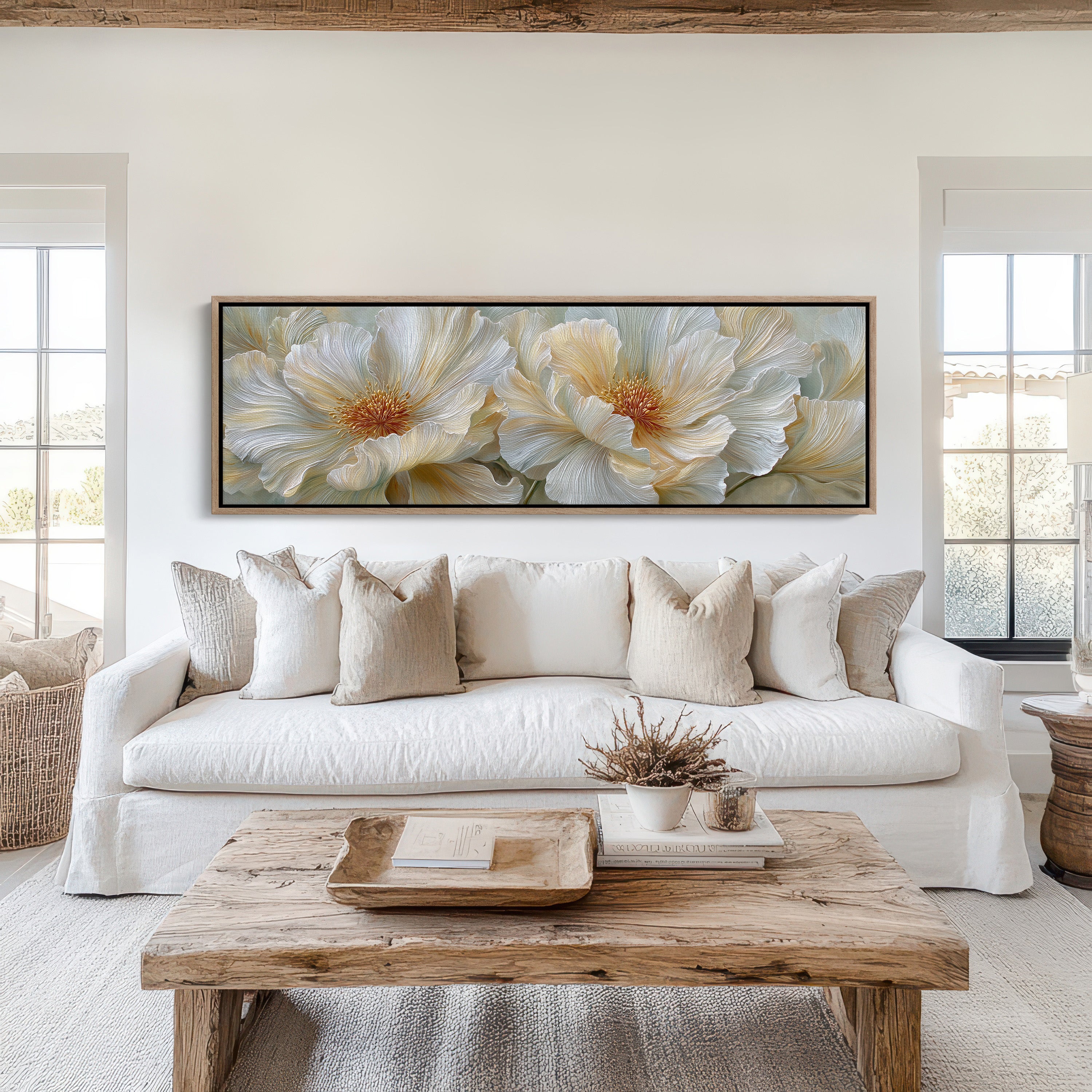 Golden Hearts Of White Blossoms