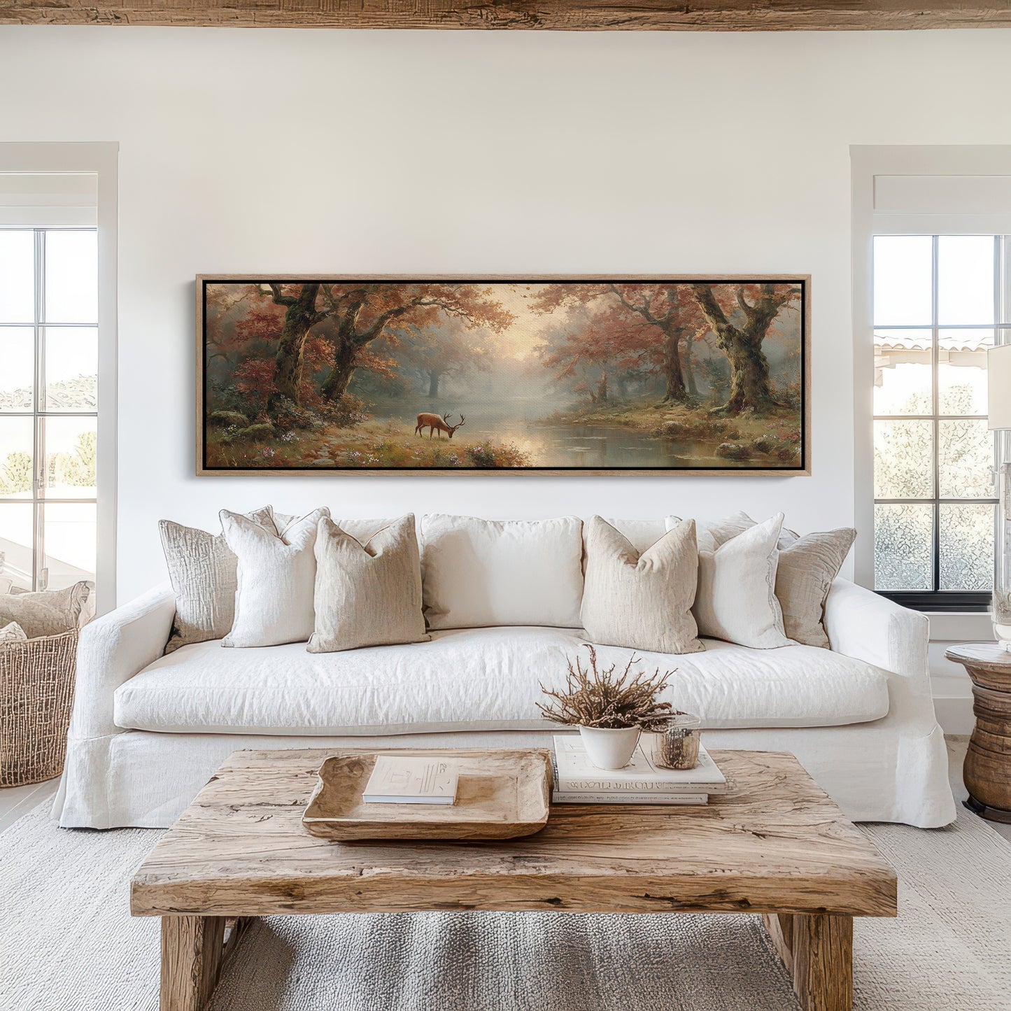 Autumn Stag By The Quiet Water