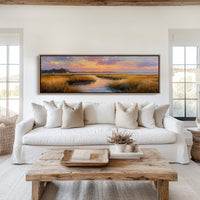 Golden Marsh Beneath A Painted Sky
