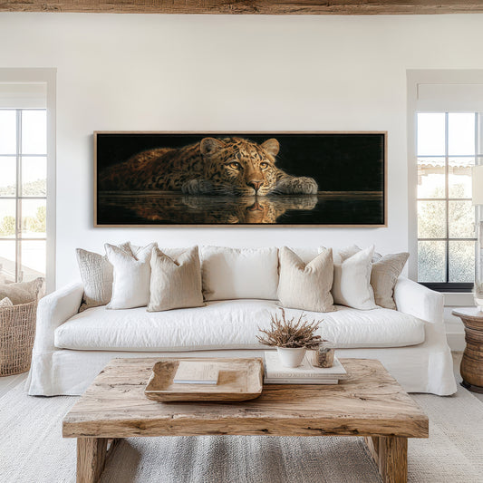 Resting Leopard Reflection