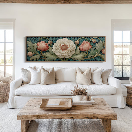 Vintage Peony Blooming Garden