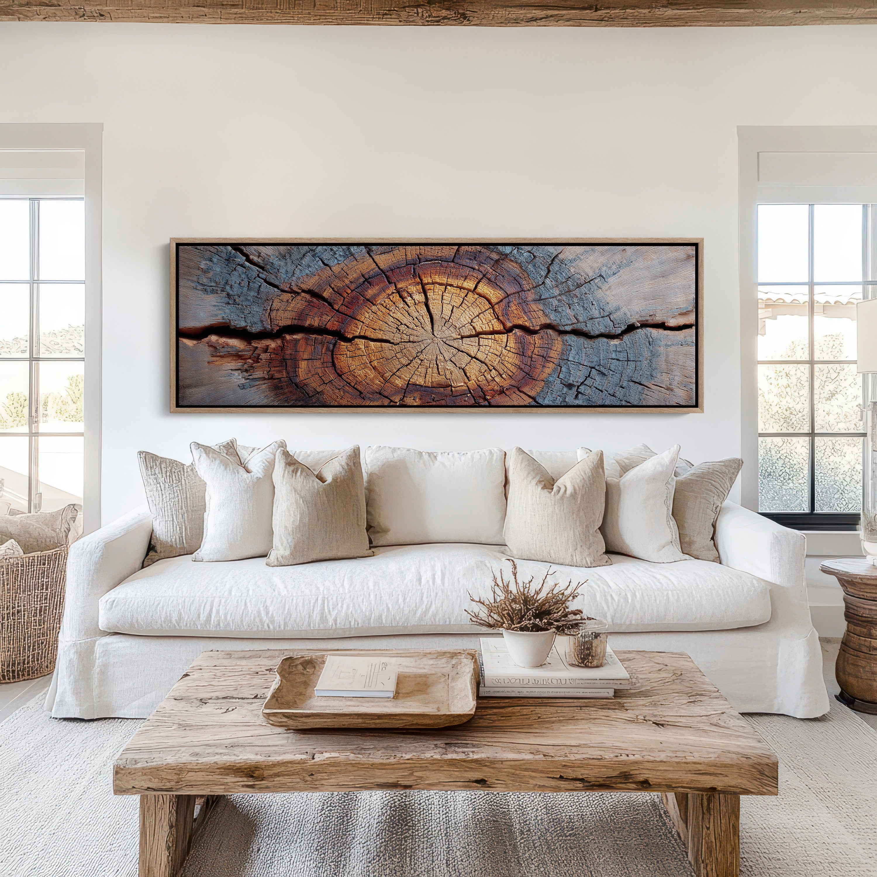 Wood Grain Tree Rings Rustic Macro Wall Art