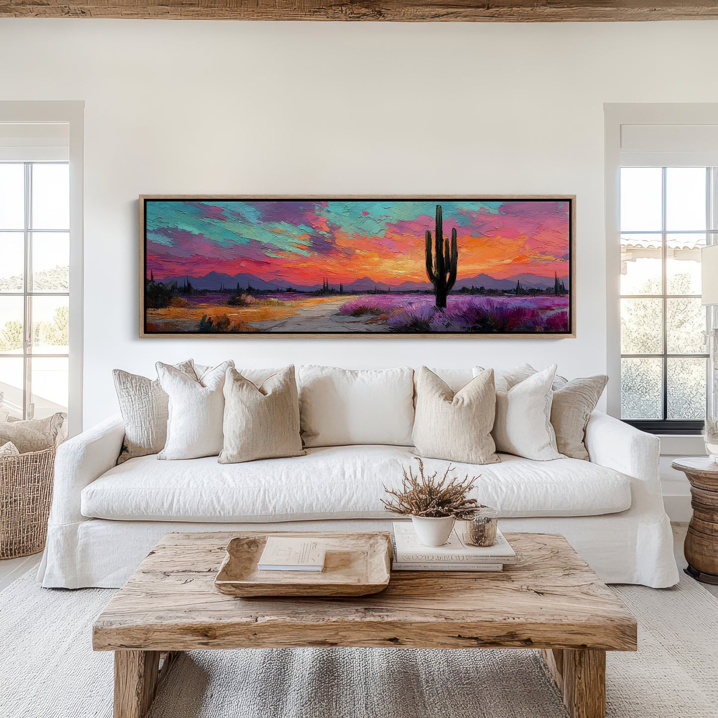 Neon Dust Over Desert Twilight
