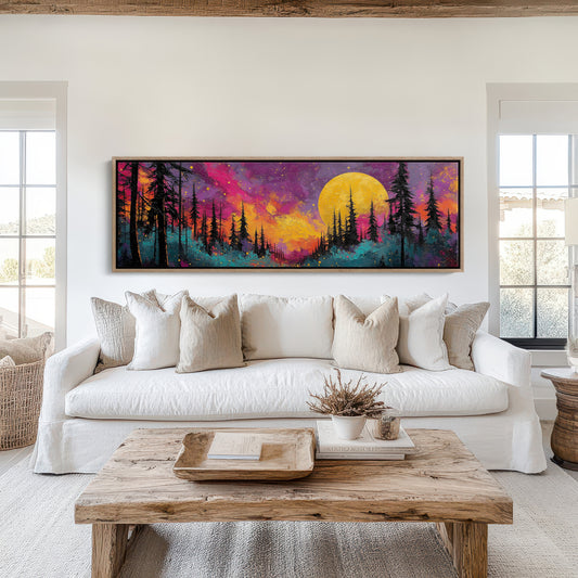 Moonrise Through Painted Fire