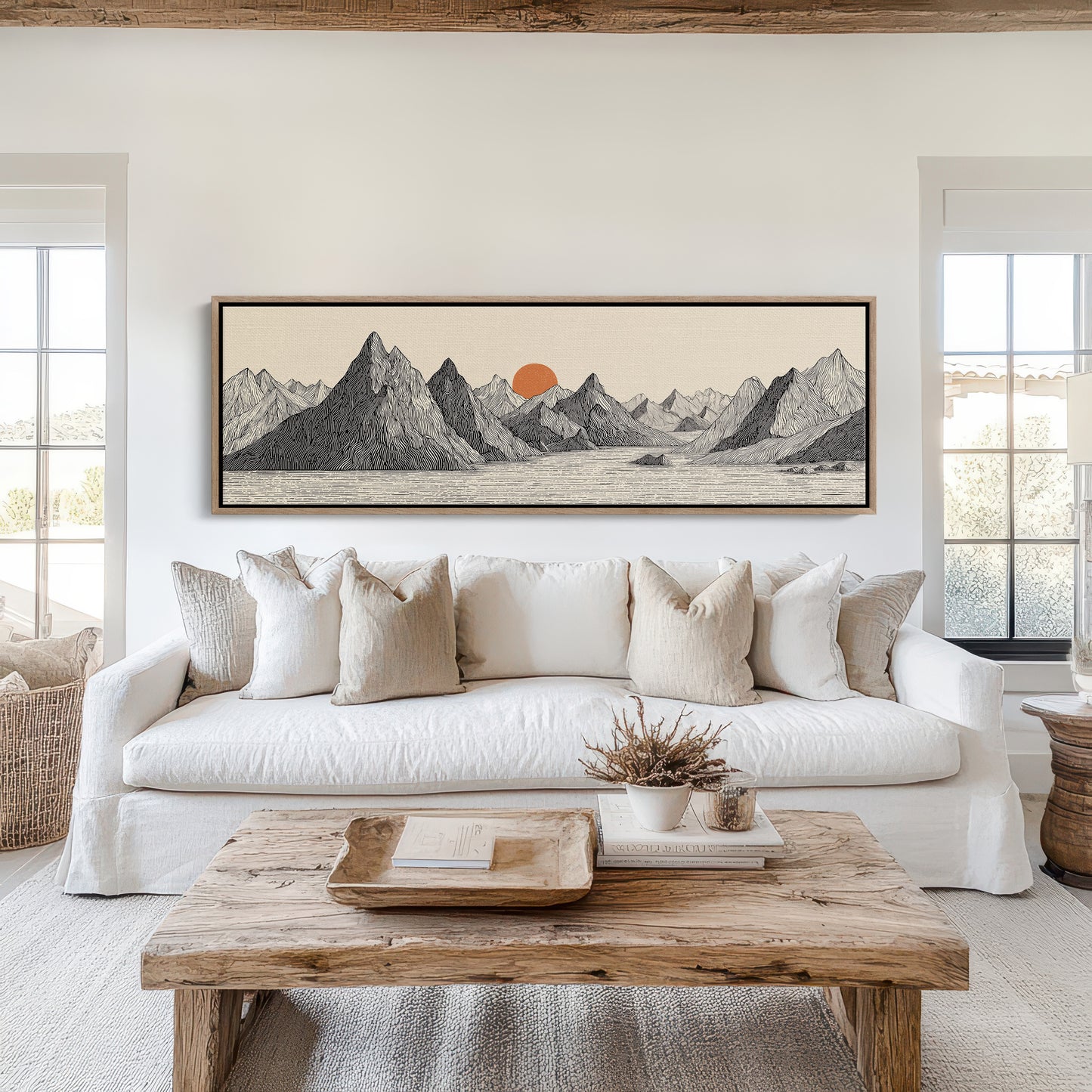 Sun Rises Over Carved Peaks