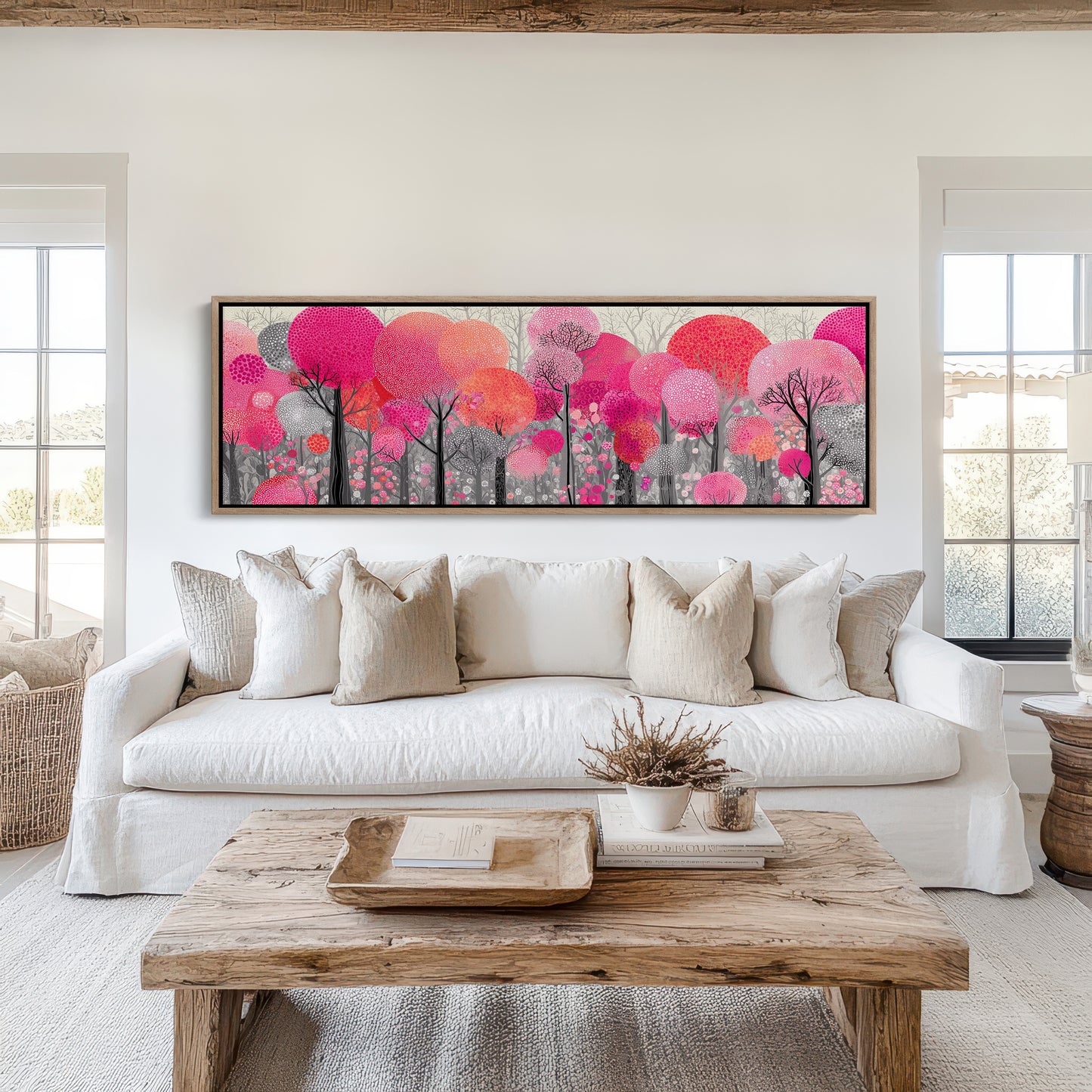 Blossoms in a Crimson Forest