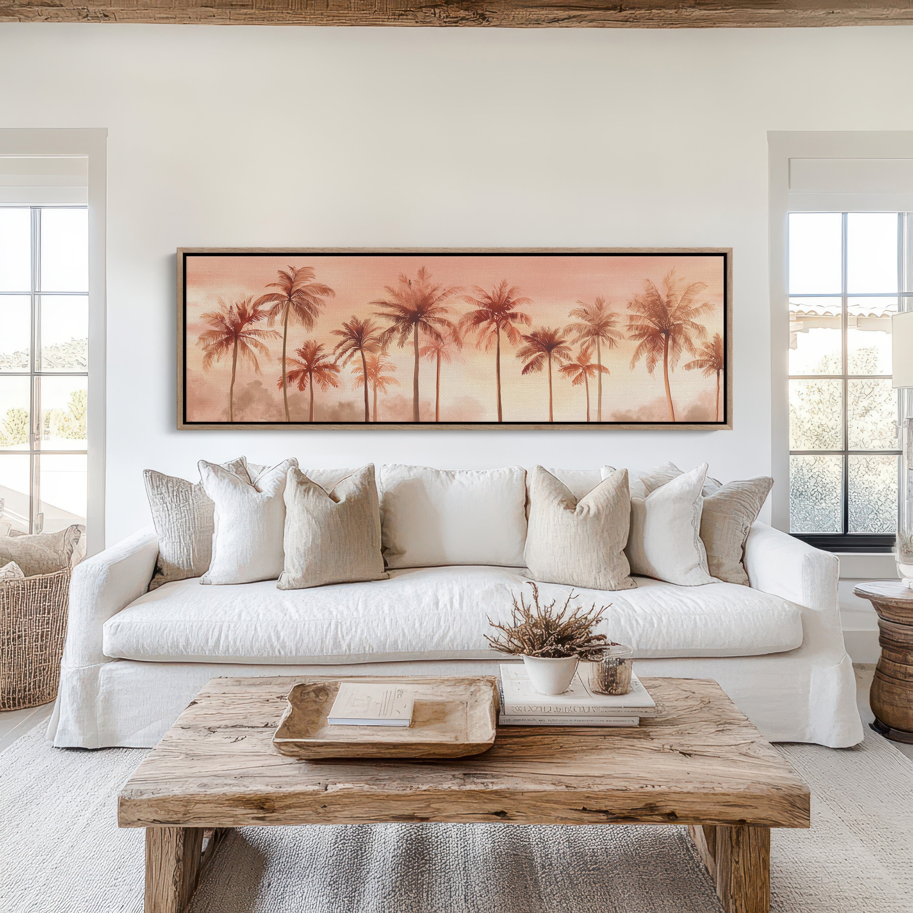 Palms in a Peach-Tinted Breeze