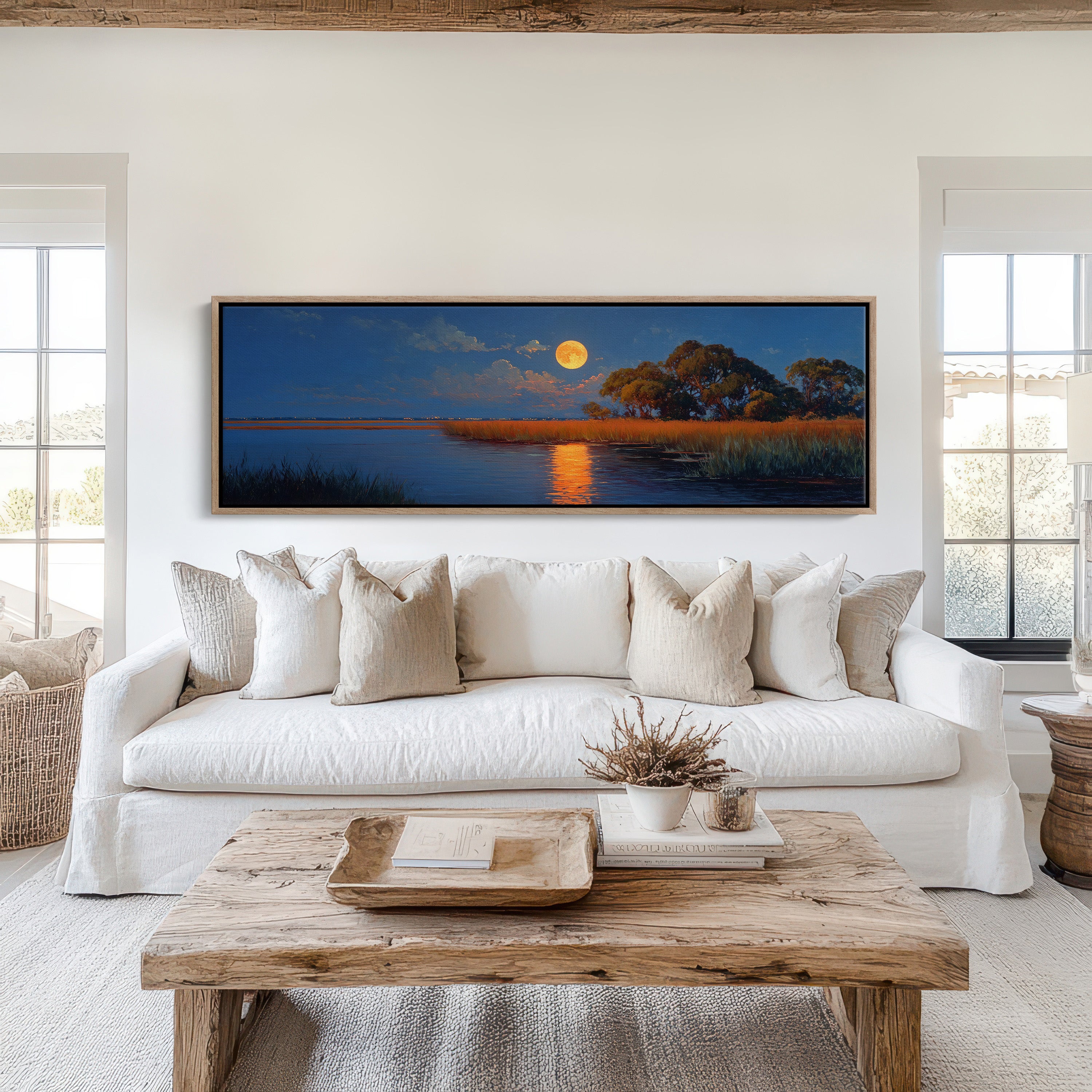 Moonrise Over the Quiet Marsh