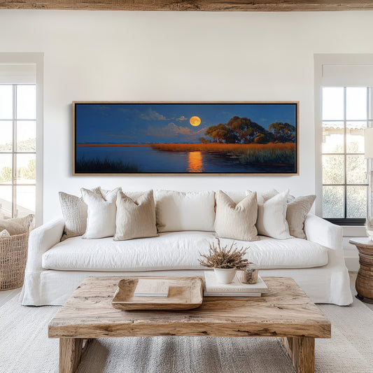Moonrise Over the Quiet Marsh