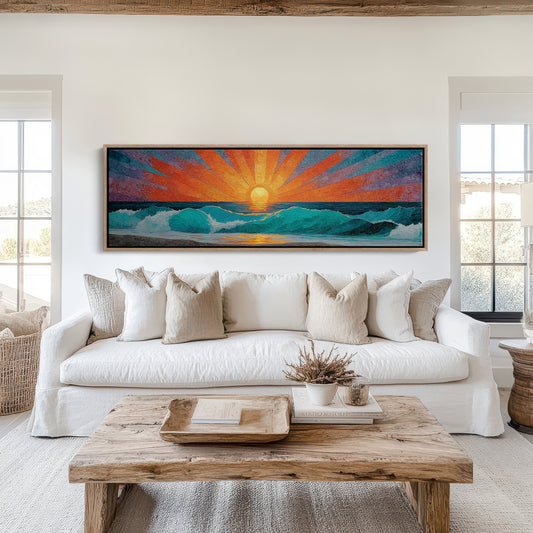 Sunrise Breaking Over Turquoise Waves