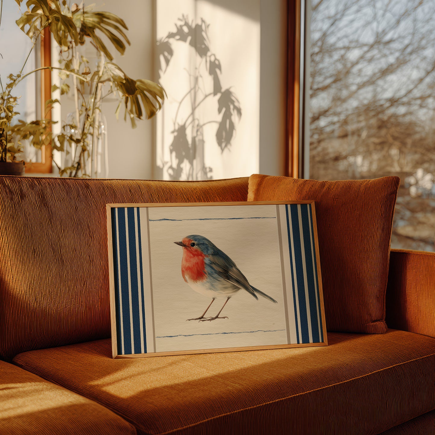 Robin Against the Linen Sky