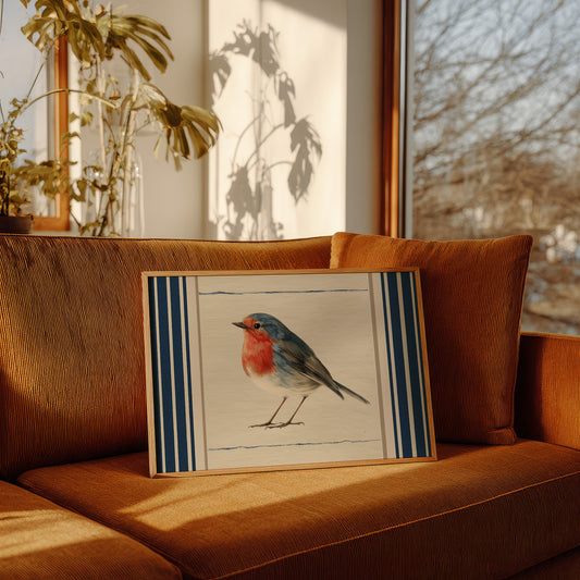 Robin Against the Linen Sky