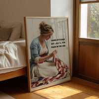 Hand-Stitched, Est. July 4, 1776