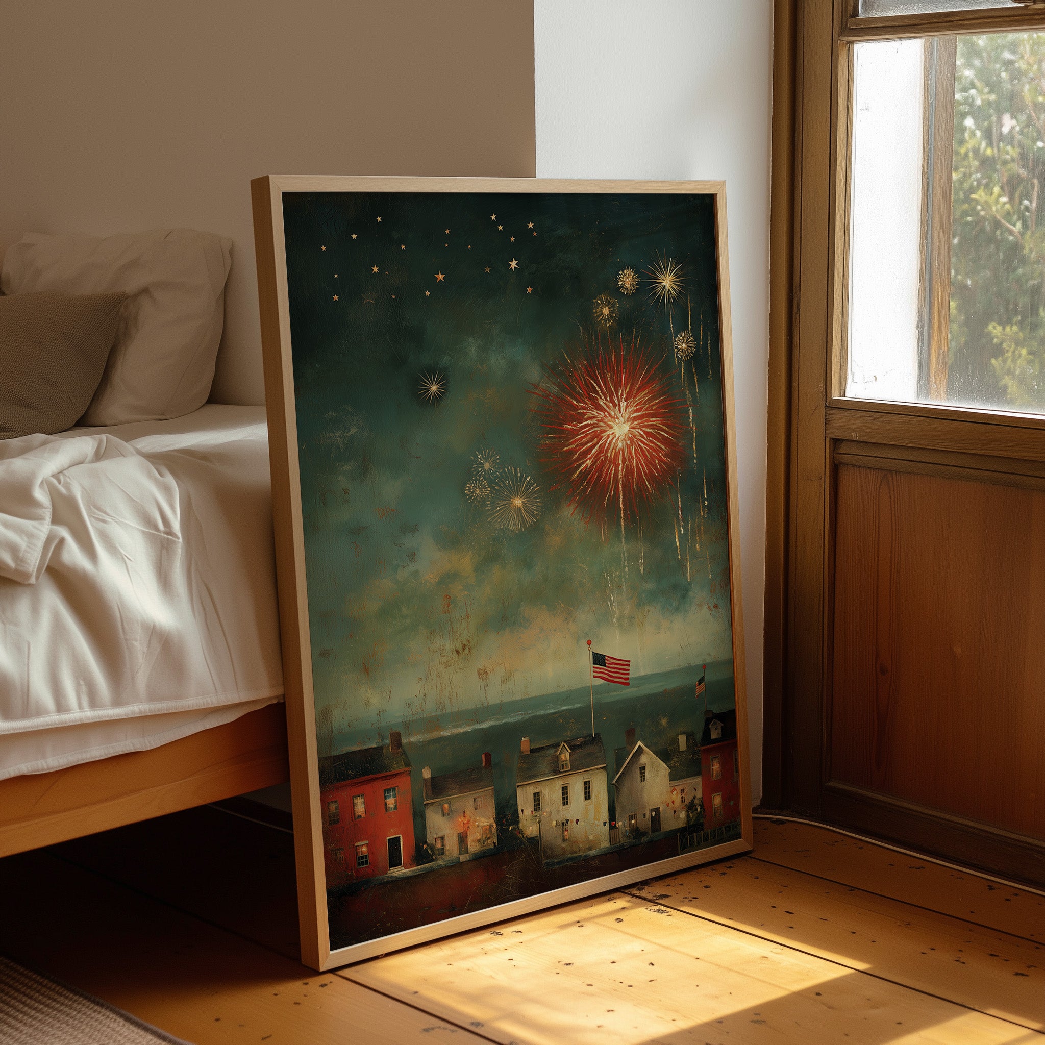 Smoke and Stars Over the Harbor