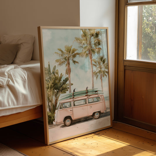 Parked Between Palm Trees