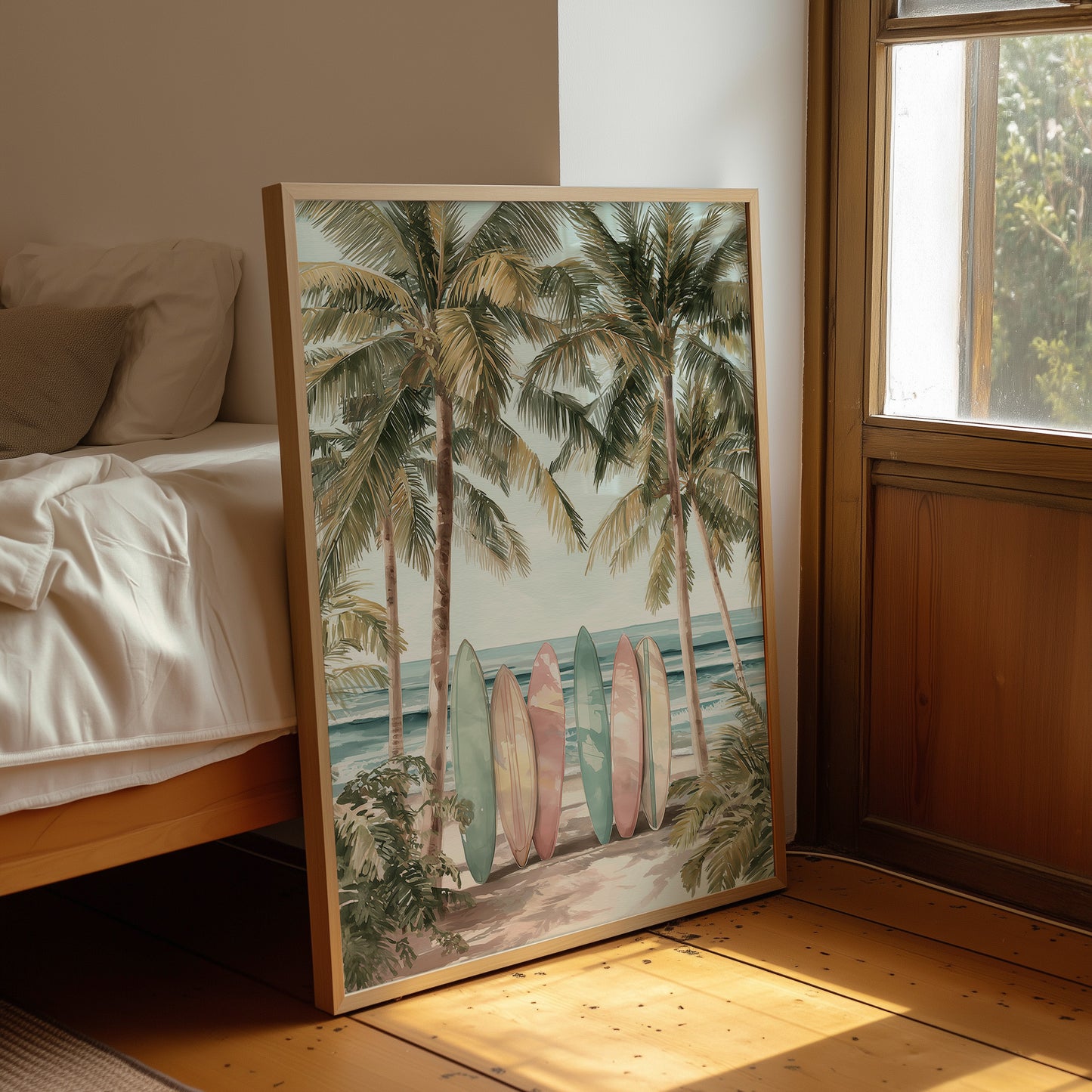 Six Boards Under Palm Shade