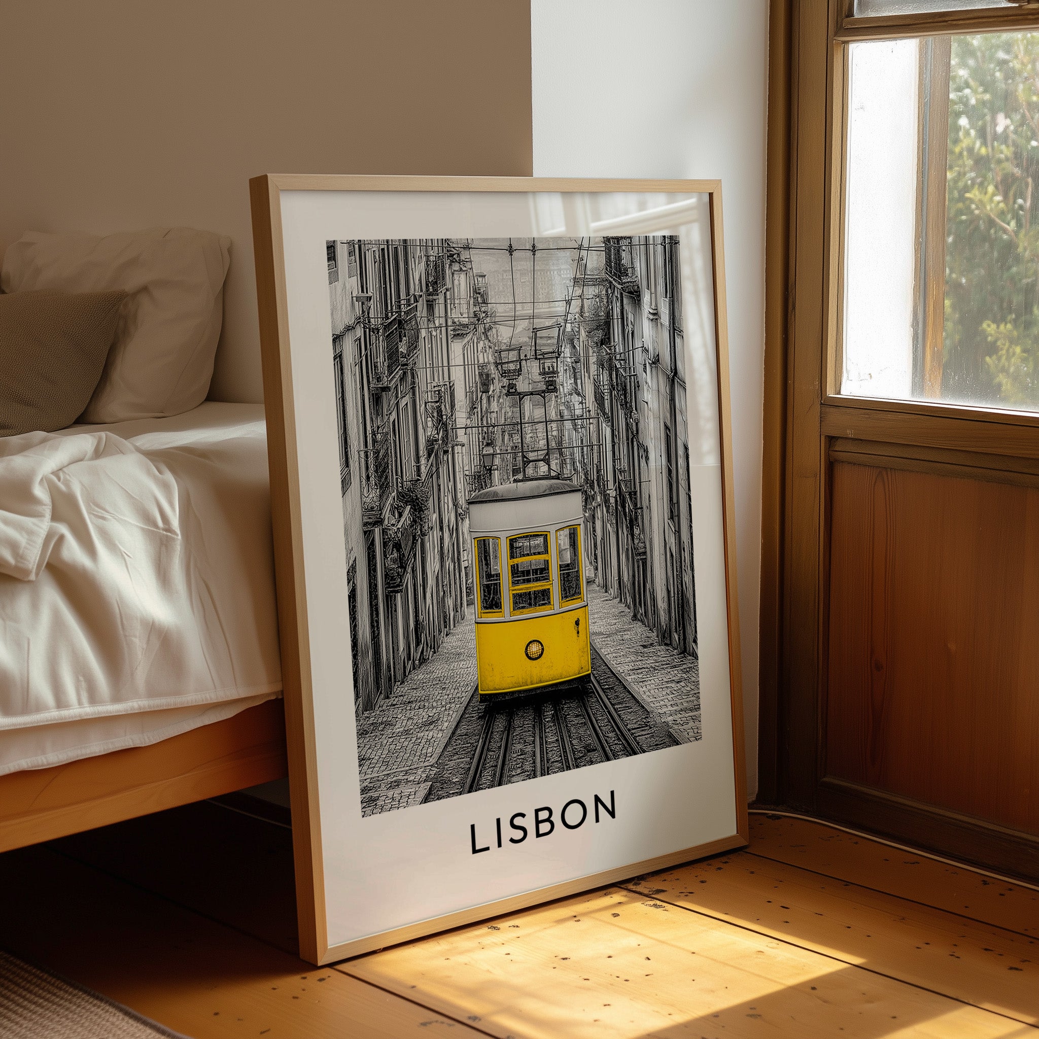 Bica Tram, Yellow on Grey