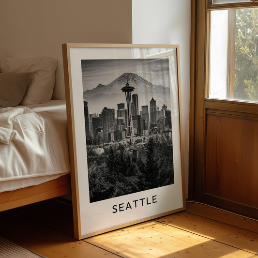 Space Needle, Mountain Backdrop