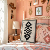 Distressed Black Aztec Arrow Medallion