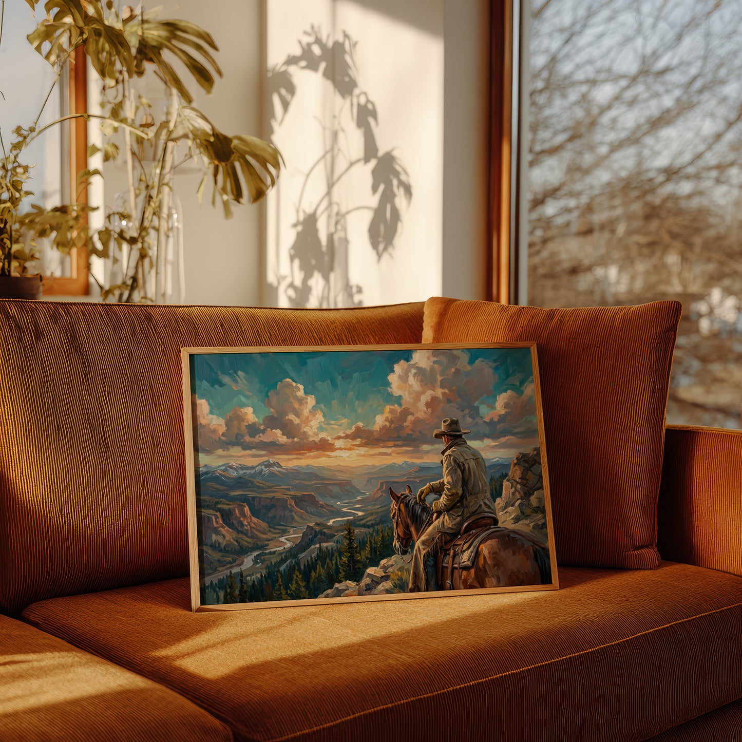 Cowboy Overlooking the Valley