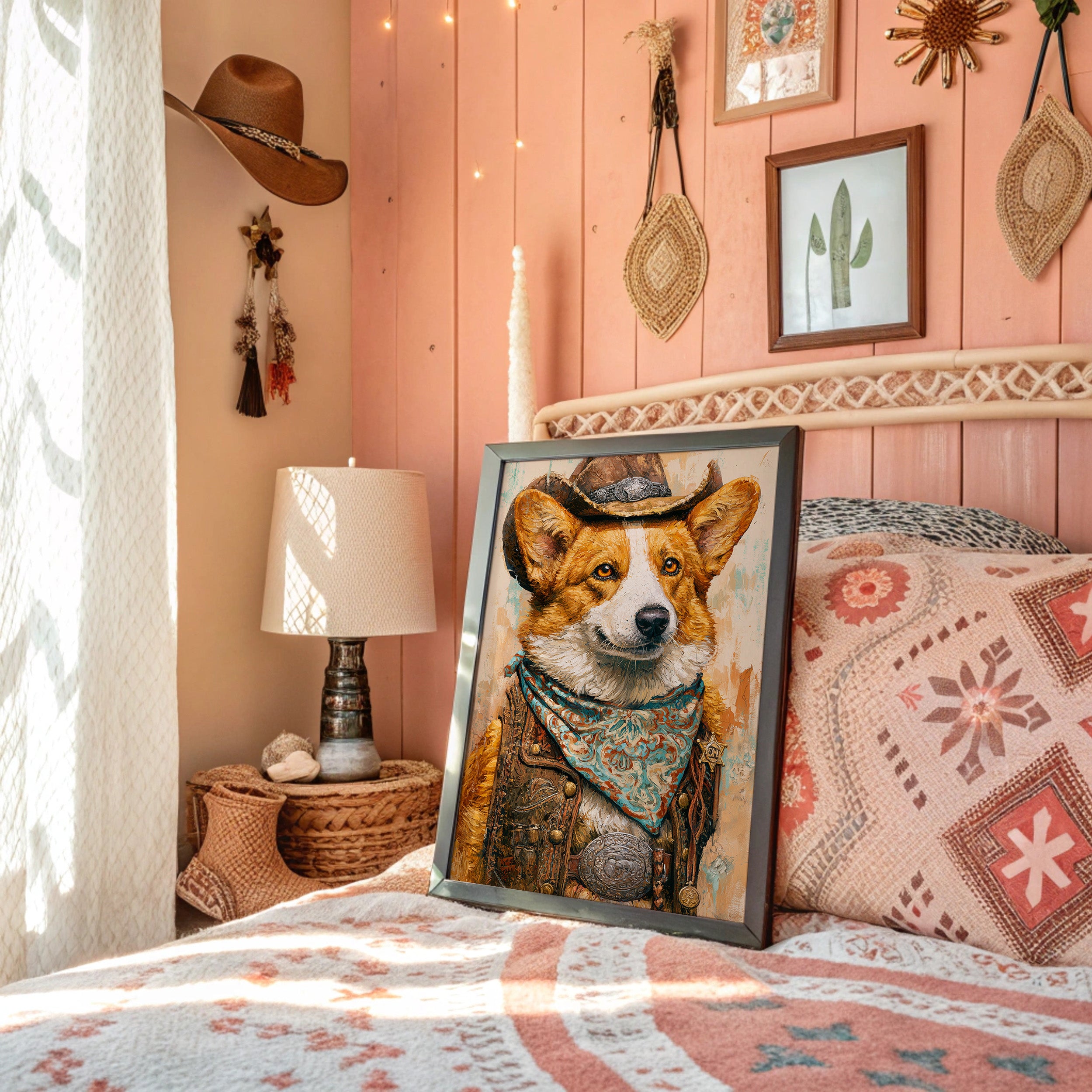 Cowboy Corgi — Close-Up Western Dog Portrait