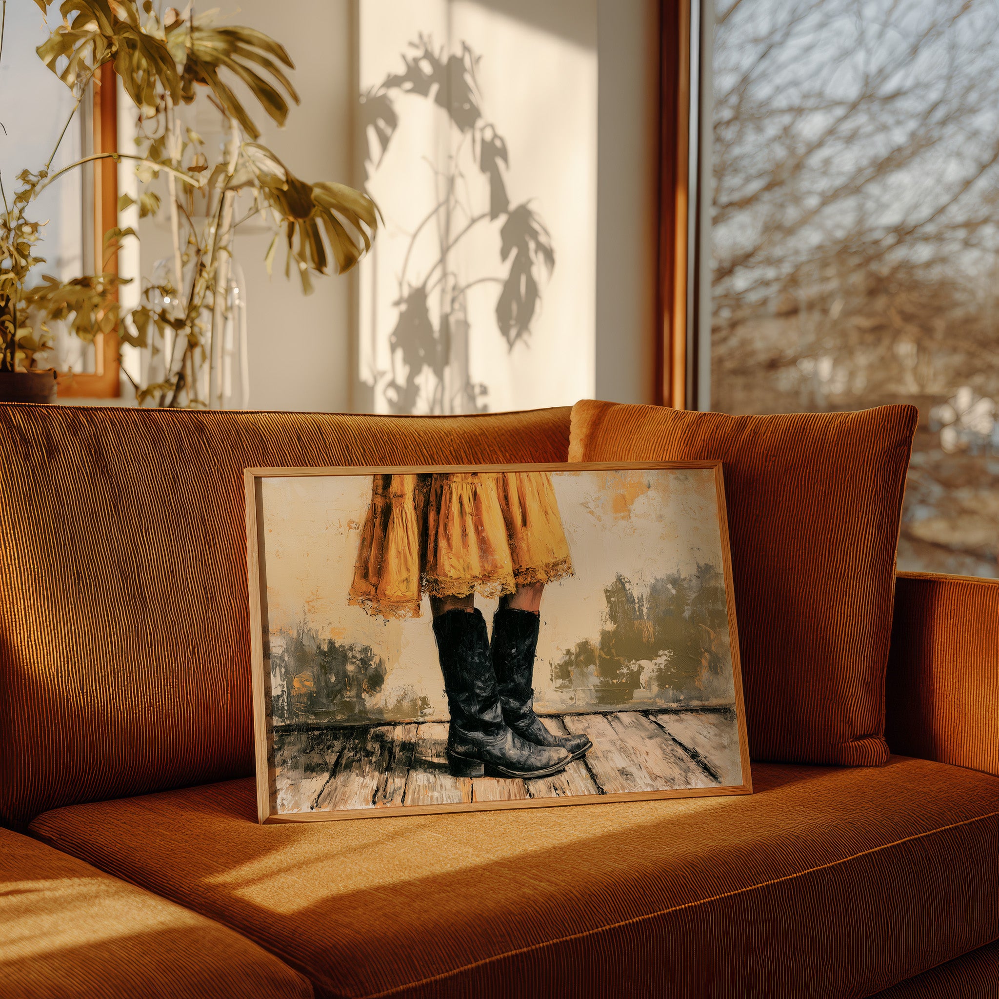 Marigold Skirt, Midnight Boots